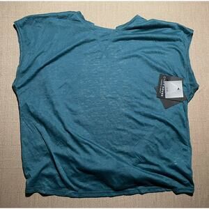 NEW CYCLE HOUSE Womens XL Extra Large Top BLUE TEAL Open Back Tags On